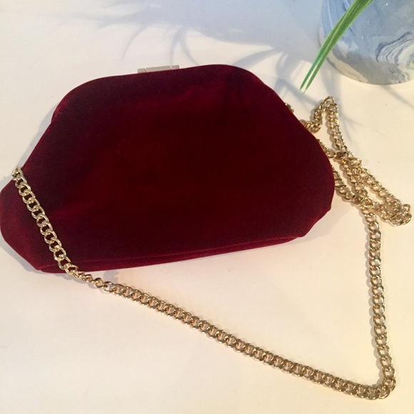 red velvet purse